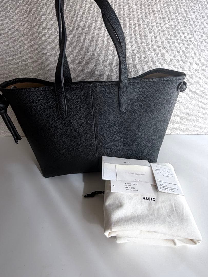 【美品】VASIC SIGN MINI ブラック　トートバッグ VASIC（ヴァジック）の「＜VASIC＞SIGN MINI トートバッグ Ψ（トート