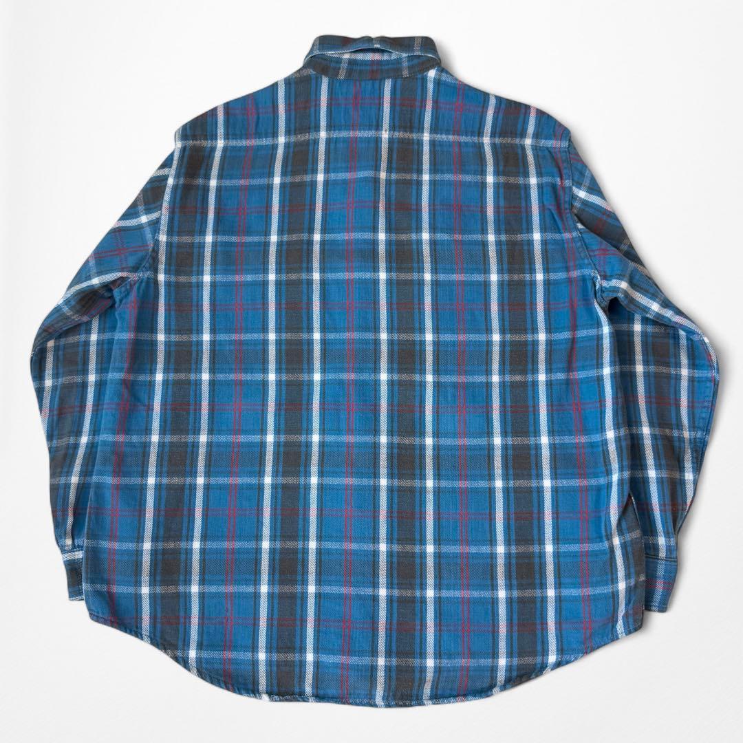 50s 60s BIGMAC 青ベース フランネルチェックシャツ penneys - メルカリ