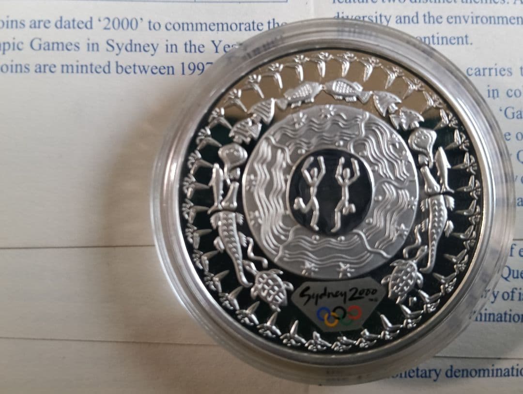 オーストラリア シドニーオリンピック王立造幣局発行銀貨 純銀 総重量 221g