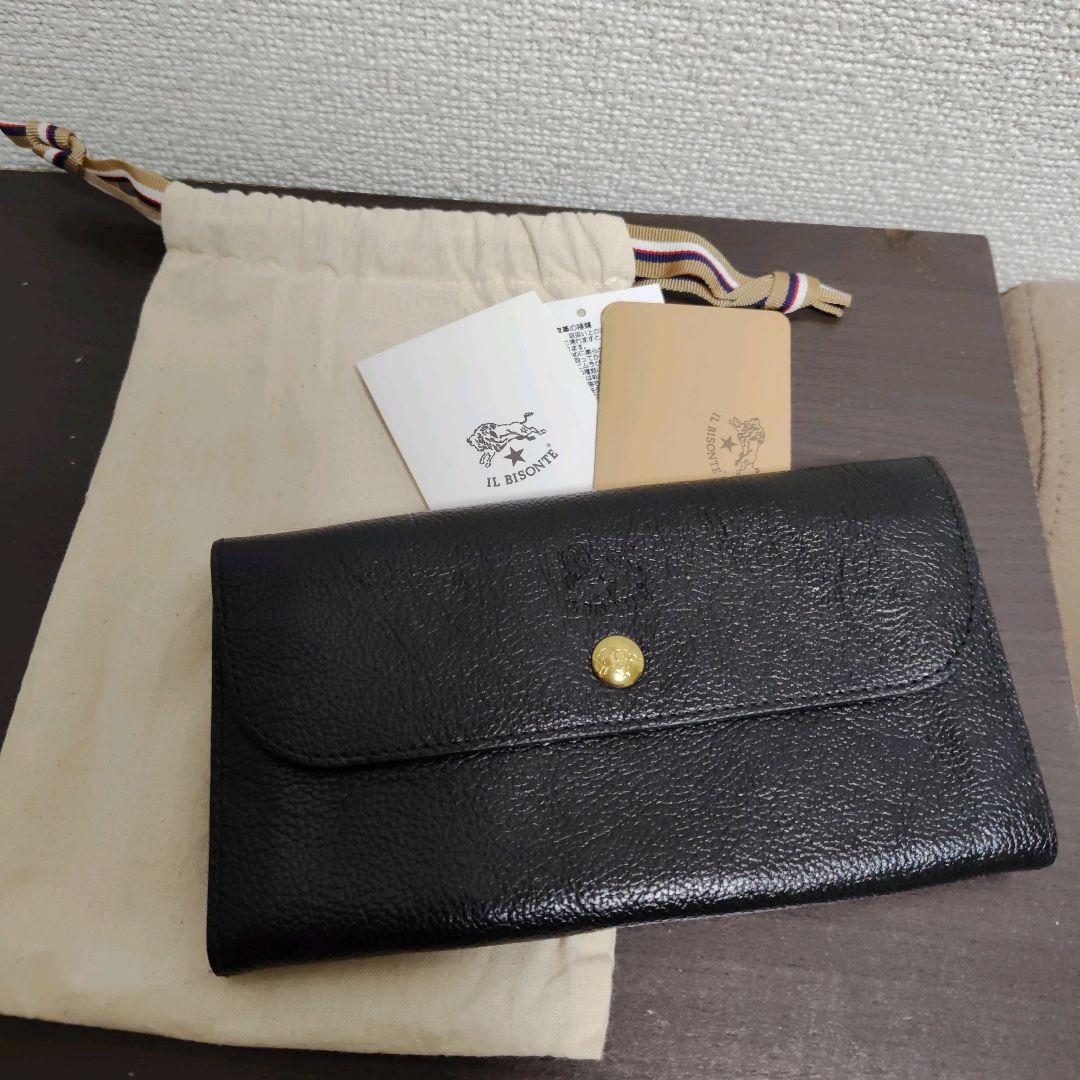 新品 イルビゾンテ 本革 レザー 財布 ウォレット ブラック NERO 黒