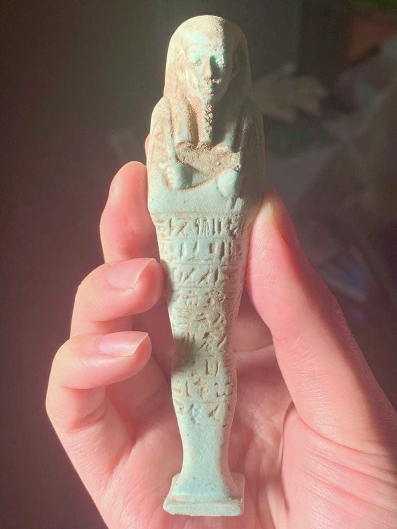 古代エジプト 出土 ファイアンス製 ウシャブティ ガンダーラ ホルス