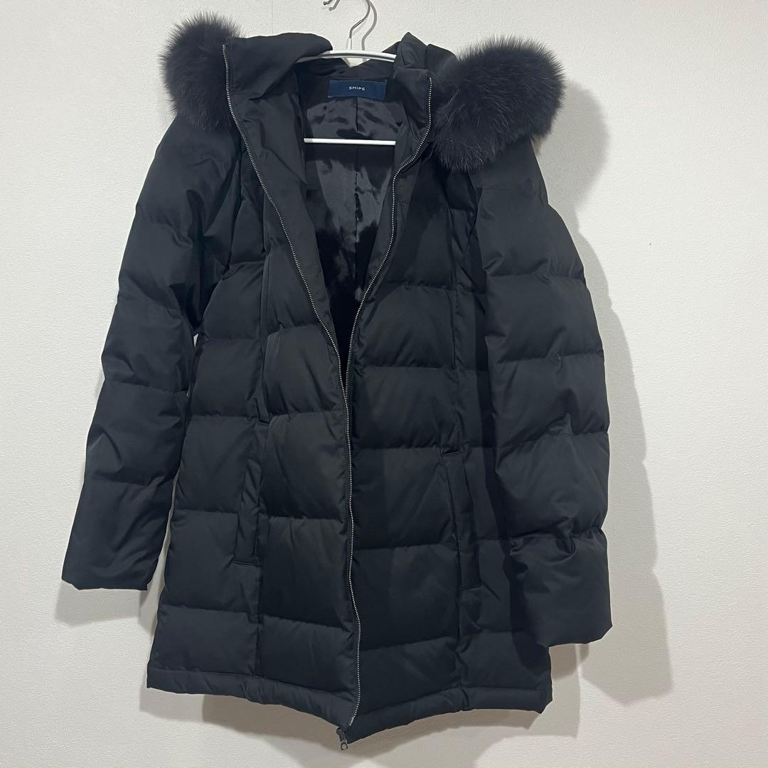 SHIPS ファーフードミドルダウン フォックスファー 38 美品 - メルカリ