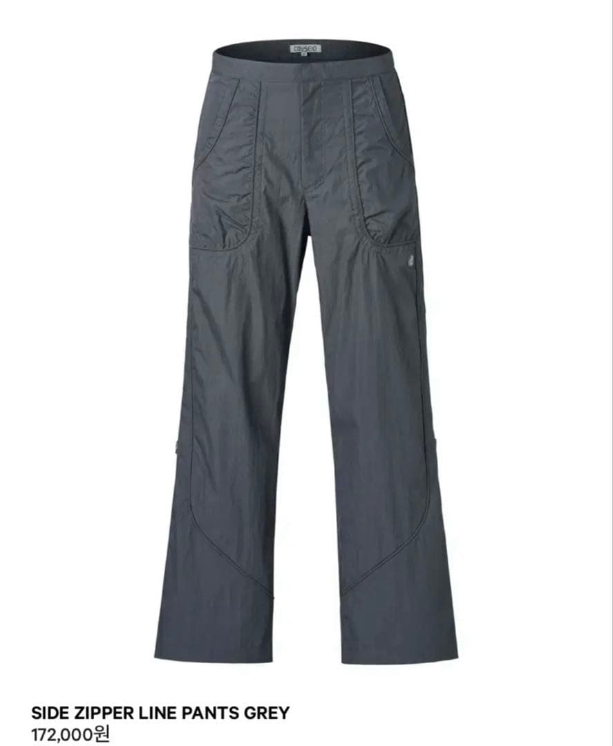coyseio サイドジッパーラインパンツ グレー - メルカリ
