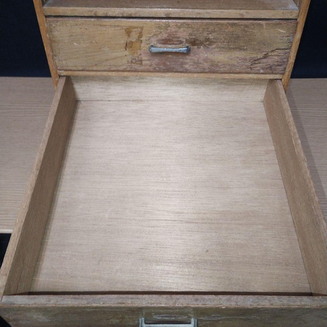 木製ロールトップダンス 3引き出し