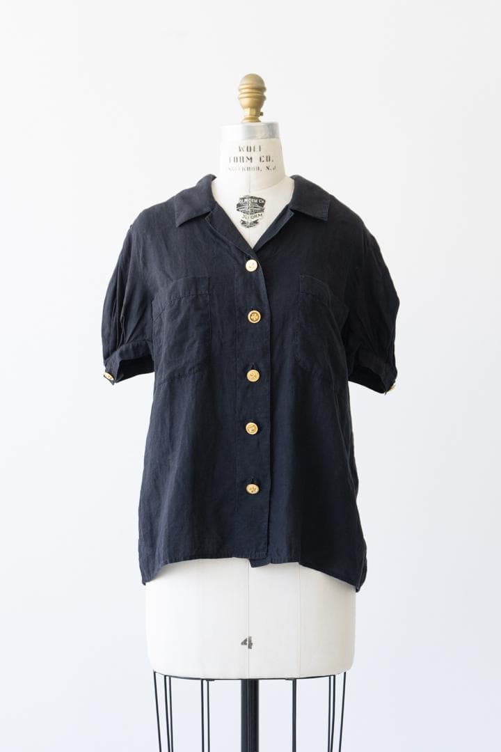 CHANEL シャネル クローバーボタン 半袖シャツ