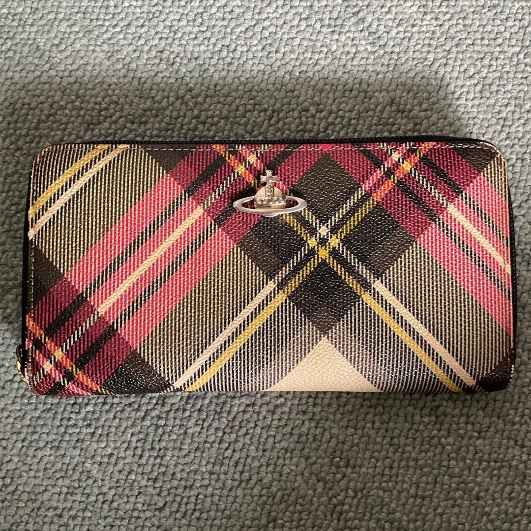 Vivienne Westwood 長財布 ラウンドファスナー チェック柄 - メルカリ