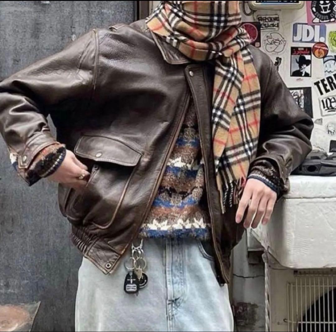 00's unknown 短丈レザージャケット City boy - メルカリ