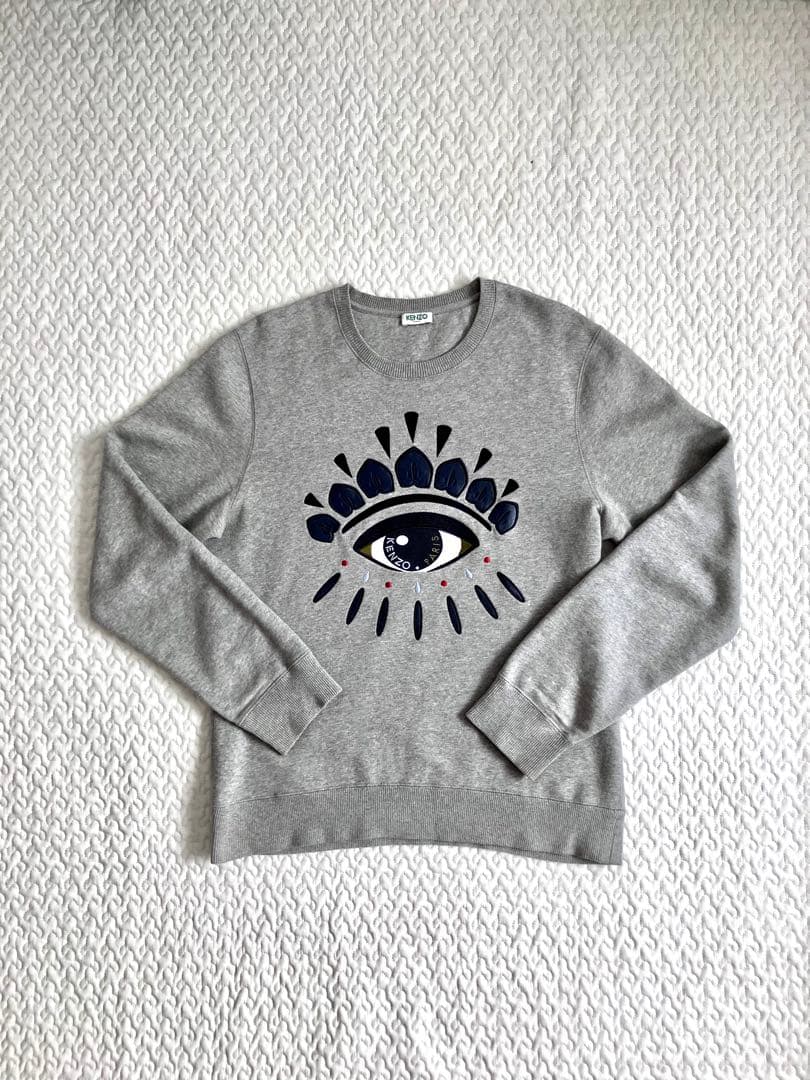KENZO アイモチーフ グレー スウェット ファッション メンズ トップス