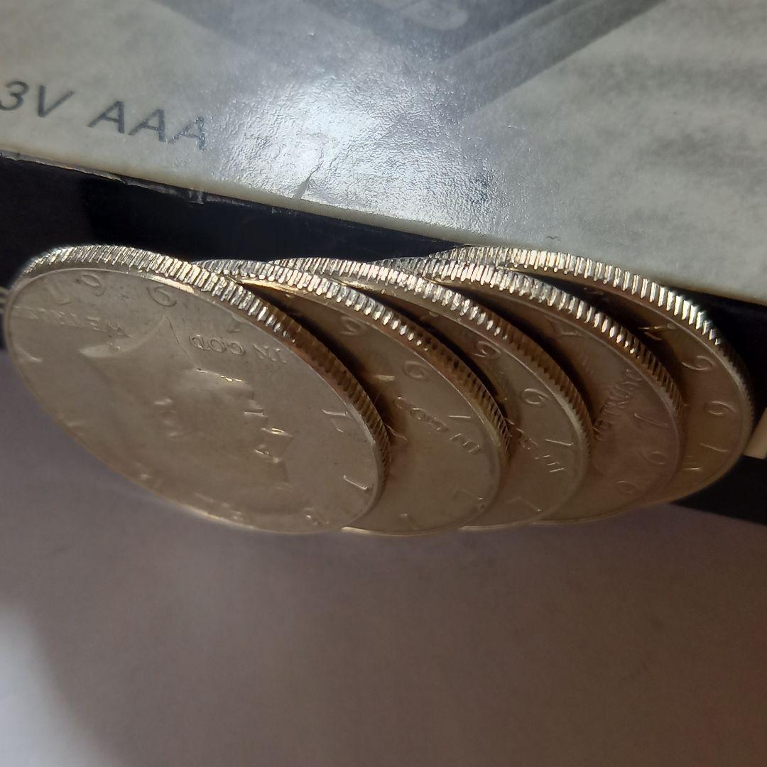 銀貨 1967年 ケネディハーフダラー 5枚set 量目51.62g - メルカリ