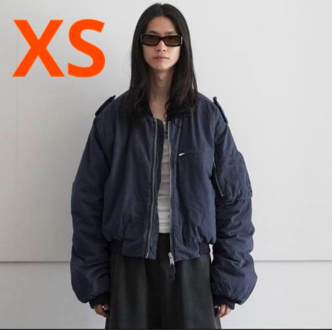 XS entire studios A-4 ボンバージャケット ネイビー - メルカリ