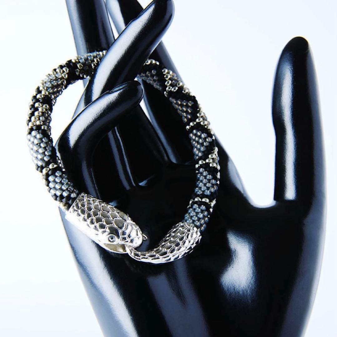 PRIMA! nishiki classic gray 手首14センチ 蛇ビーズ - メルカリ