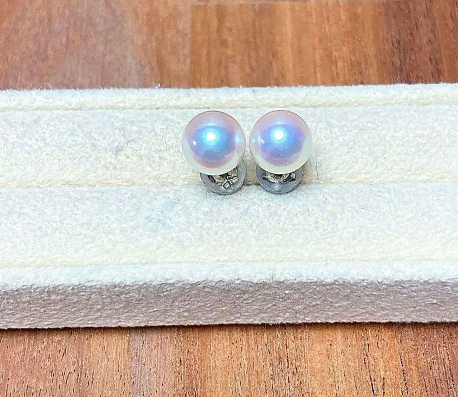 【新品】天女級プラチナPTアコヤ真珠ピアス最強珠です。