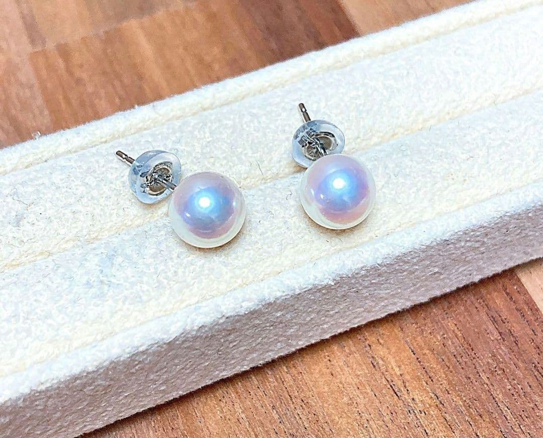 【新品】天女級プラチナPTアコヤ真珠ピアス最強珠です。