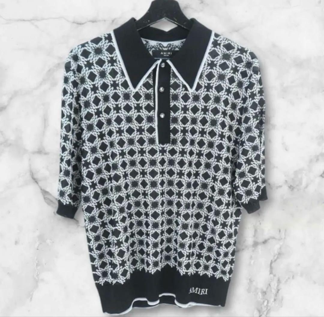 美品 25SS AMIRI MA Quad ニットポロシャツ ¥174500 - メルカリ