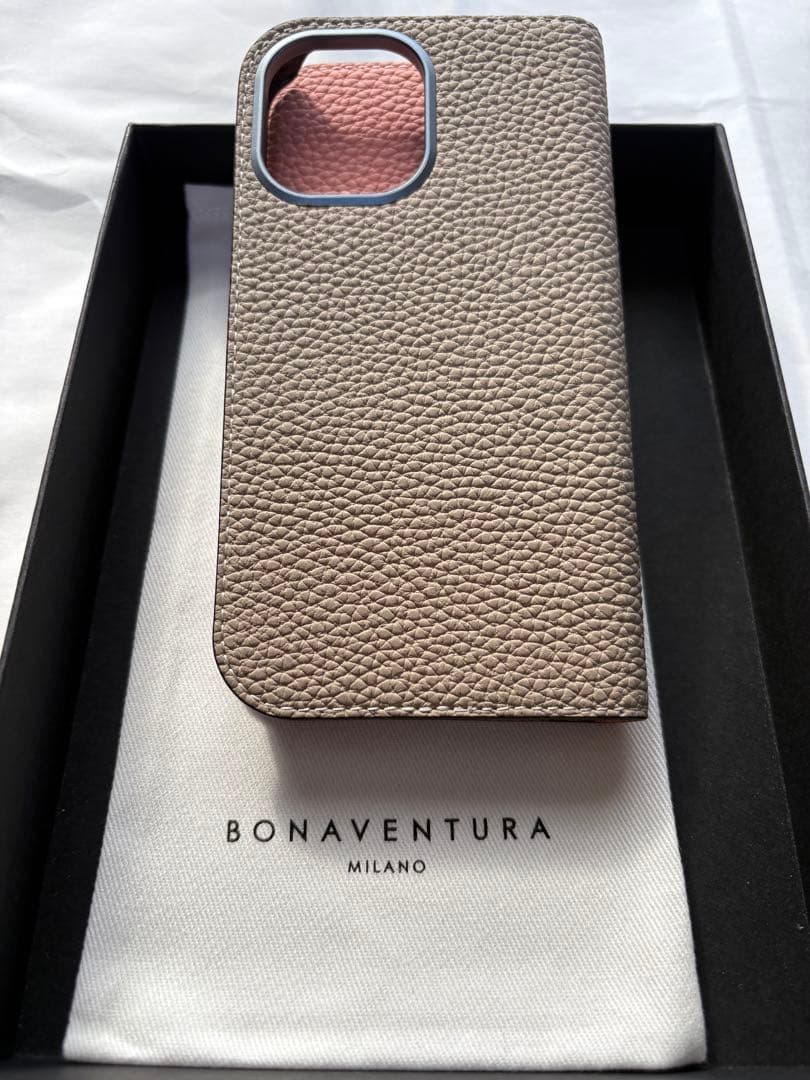 BONAVENTURA ベージュ手帳型iPhone16ケース iPhone 16 Pro) ダイアリーケース ノービレレザー