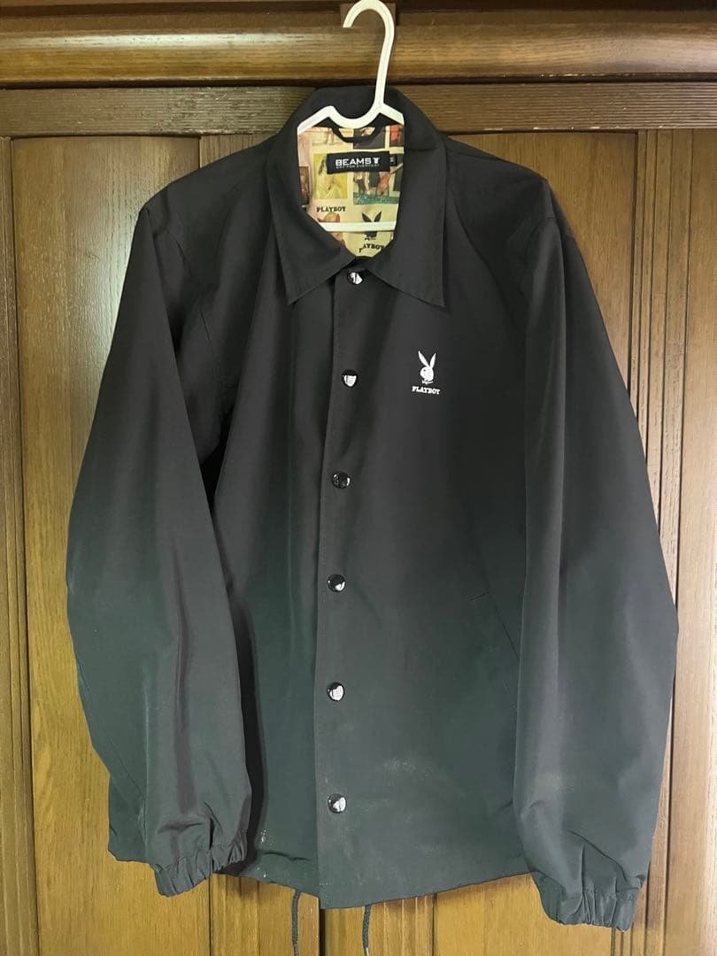 ビームスT別注 コーチジャケット プレイボーイ柄 BEAMS playboy