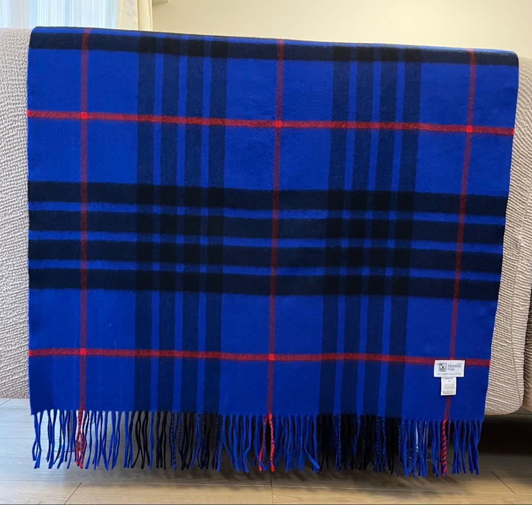 ジョンストンズ　バーンオブタイネット　カシミヤ大判ストール　ブルー　青 Johnstons（ブルー・ネイビー/青色系）のフリマアイテム一覧