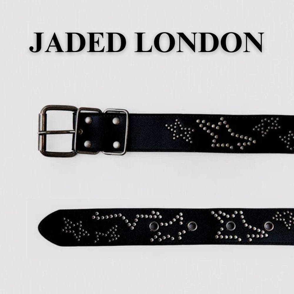 新品☆JADED LONDON Black Polaris スタースタッズベルト - メルカリ