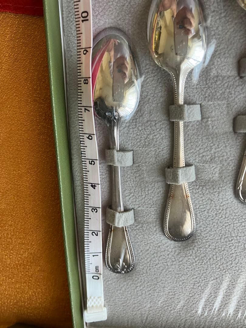 未開封】クリストフル シルバー ティースプーン 5本セット 柄違い