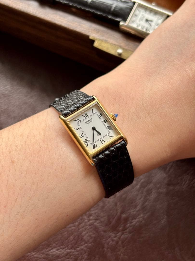 ヴィンテージ セイコー 1600-6040 タンク ローマン文字盤 稼働品 美品