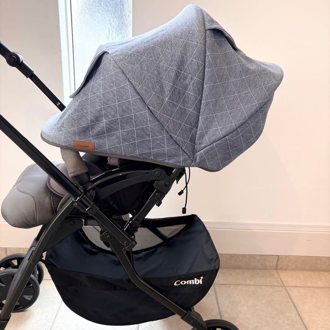 【美品】Combi クロスゴー 4キャス エッグショック ベビーカー ブルー