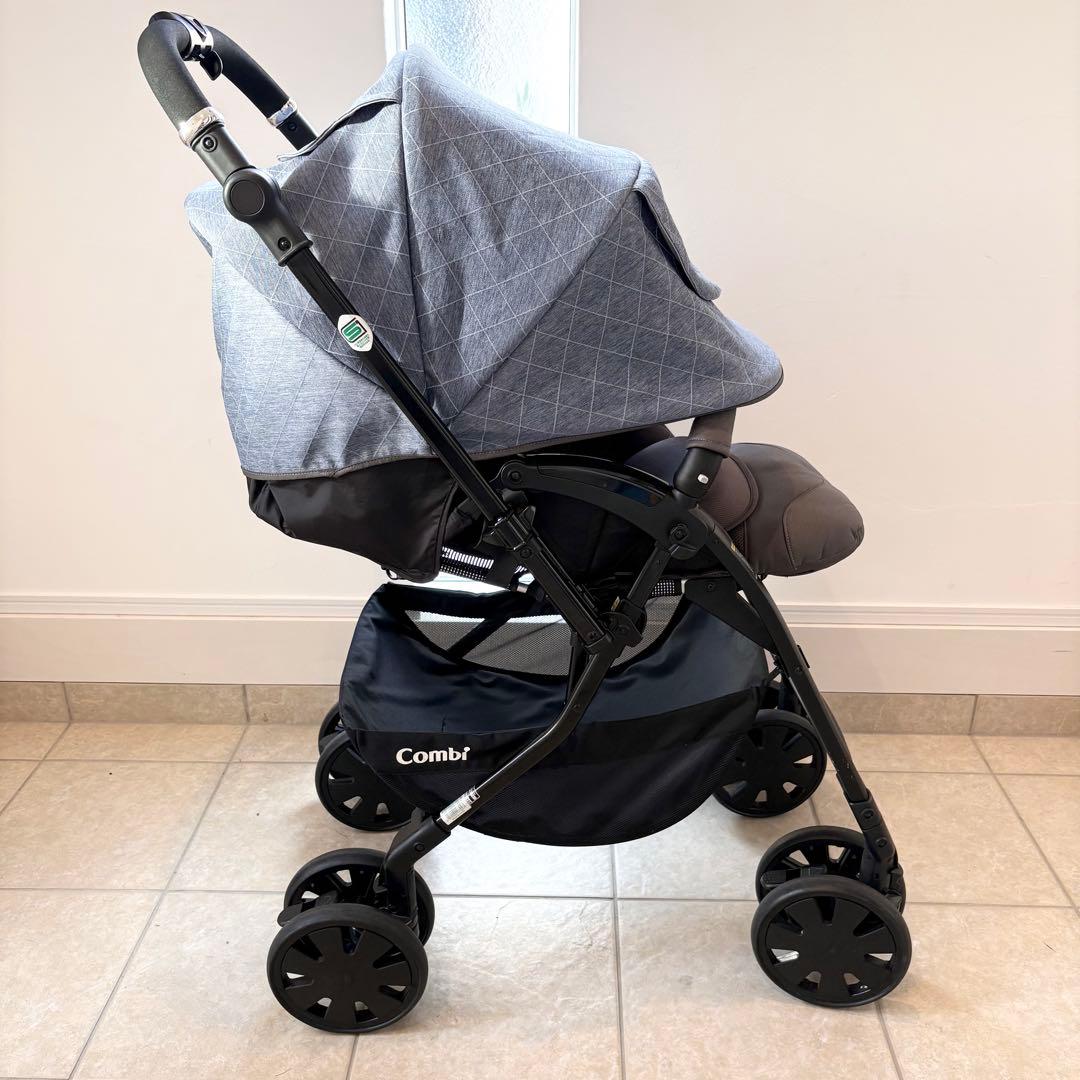 【美品】Combi クロスゴー 4キャス エッグショック ベビーカー ブルー