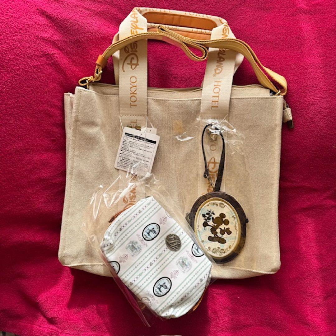 未使用新品ディズニーランドホテル宿泊者限定トートバッグポーチコイン