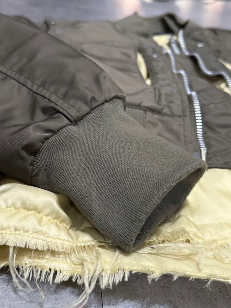 【GRANCY】ボリュームレイヤードデザインMA-1　カーキ