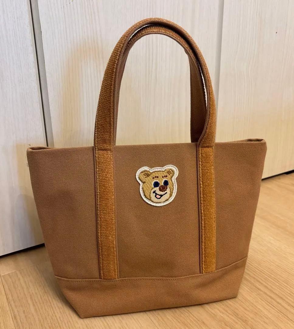 オールドテディ ワッペントートバッグ L ベージュ - メルカリ