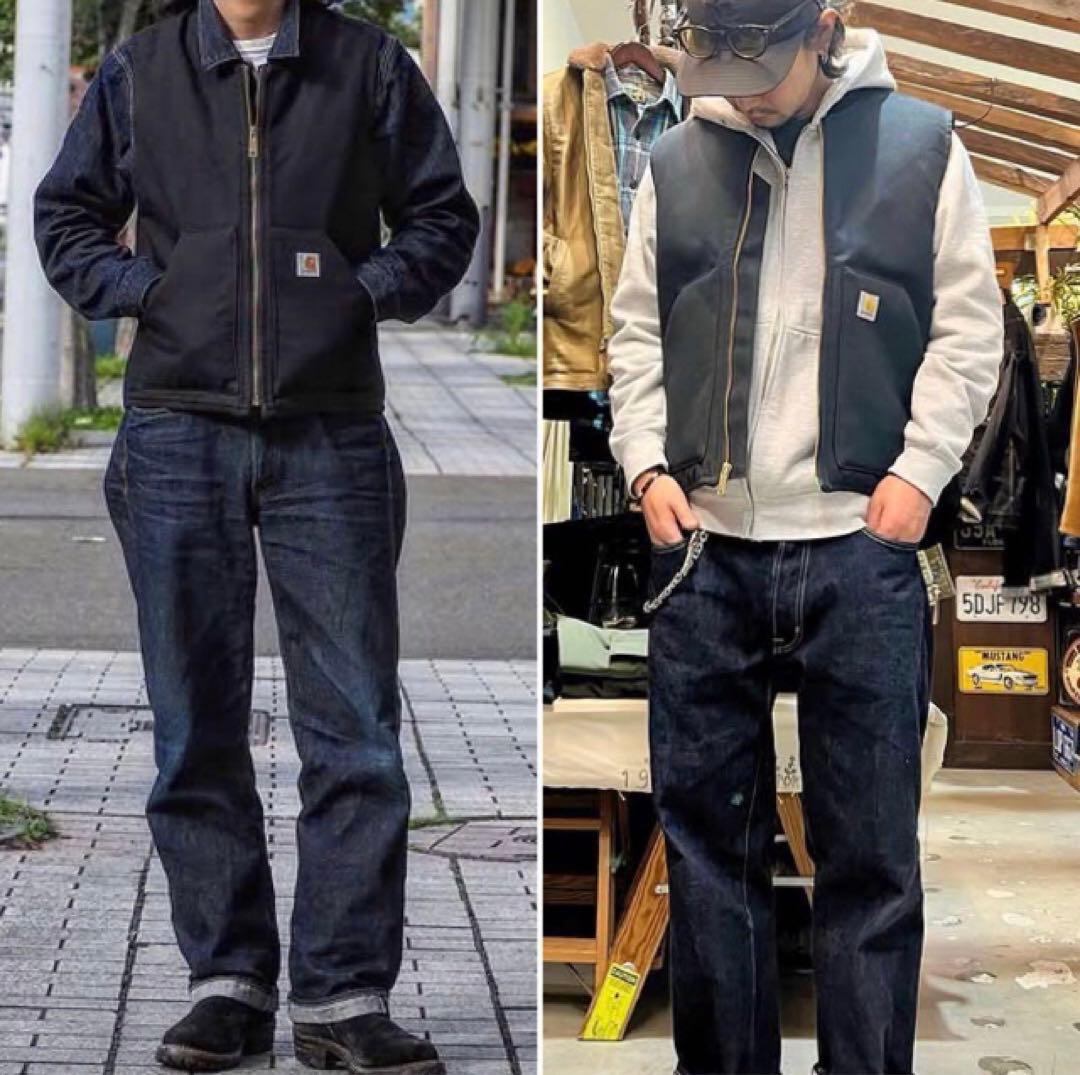 極美品❗️メキシコ製 Carhartt カーハート ダックベスト 厚手 黒M