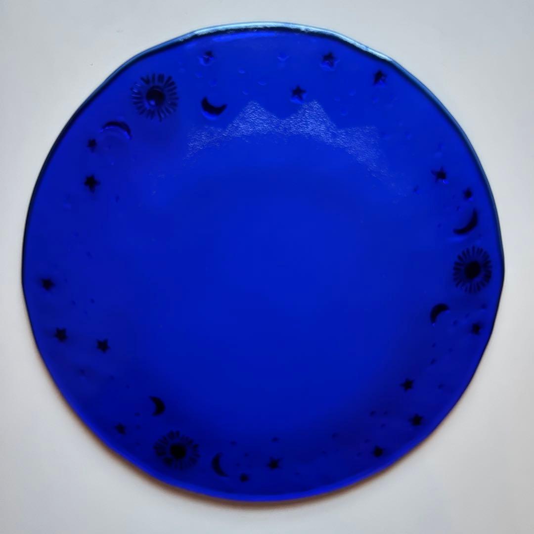 IVV アイブイブイ イタリア製 大皿 ブルー 綺麗な青 ガラスプレート