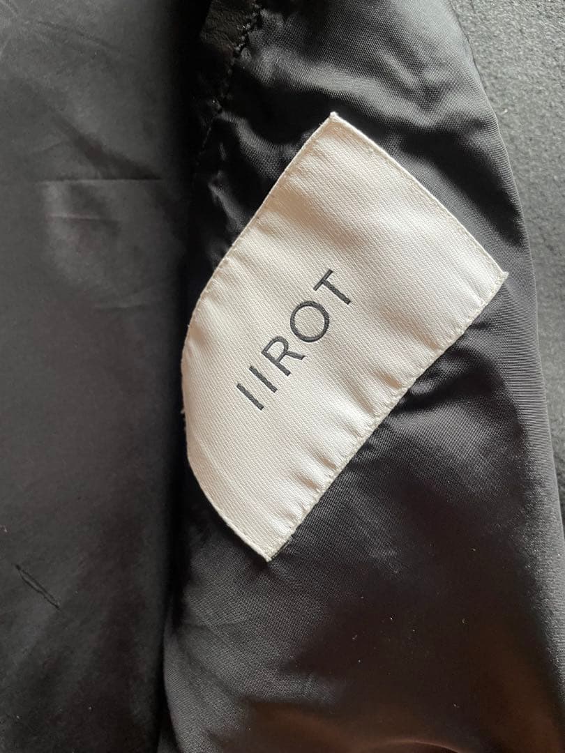 美品 biotop購入 iirot ウールコート（レザー襟、袖） - メルカリ
