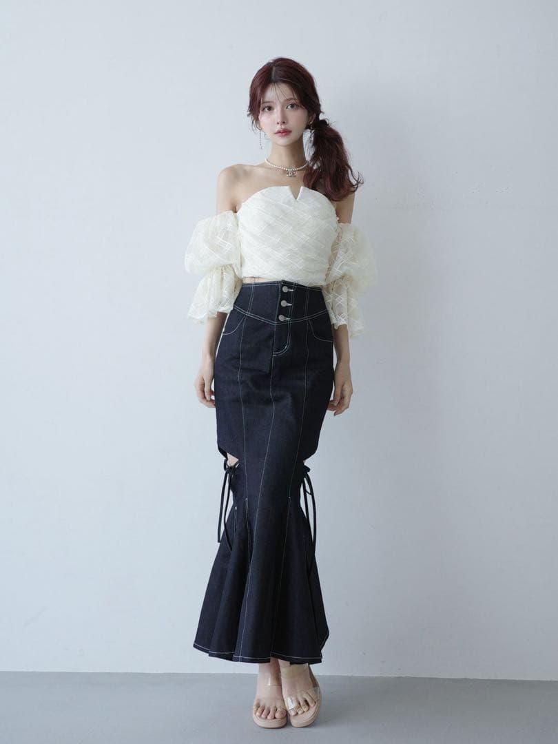 Randy カットアウトマーメイドデニムスカート - メルカリ