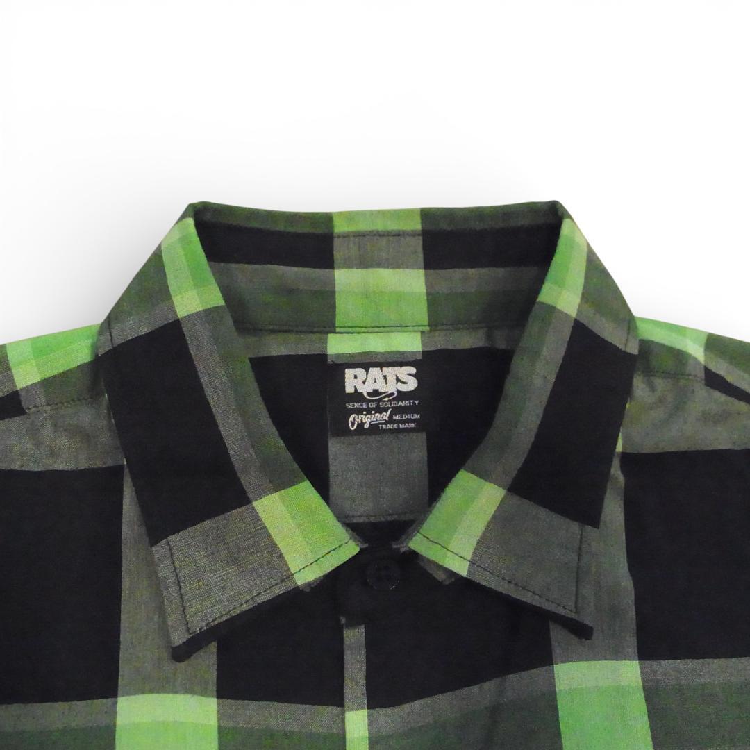 Size【M】RATS ラッツ バッファローチェック シャツ ライムグリーン 緑