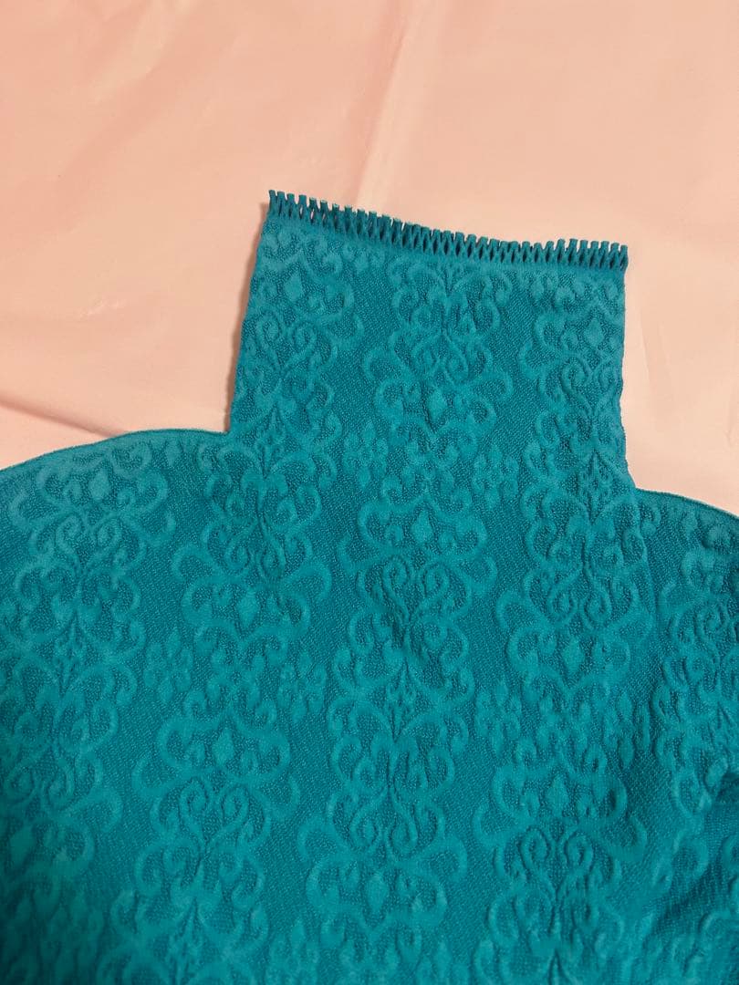 チャコット ノーソーイングニット グラデーション 水色 エメラルド