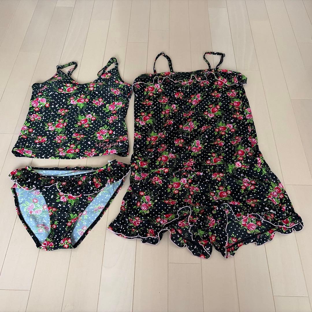 LIZ LISA doll フリル付き花柄セパレート水着❤️3点セット - メルカリ