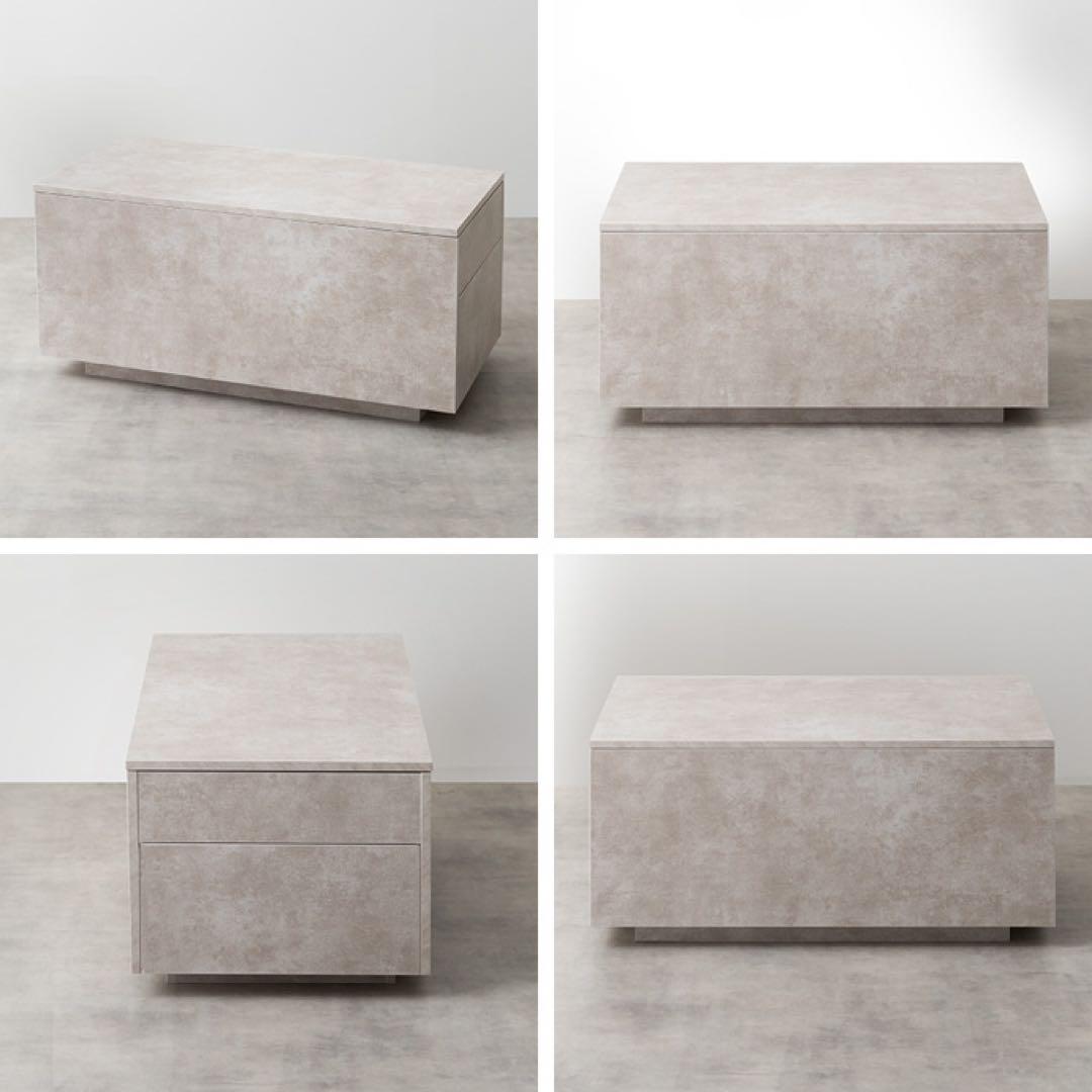 幅80cm】bolte 昇降式センターテーブル ストーン 収納 - メルカリ