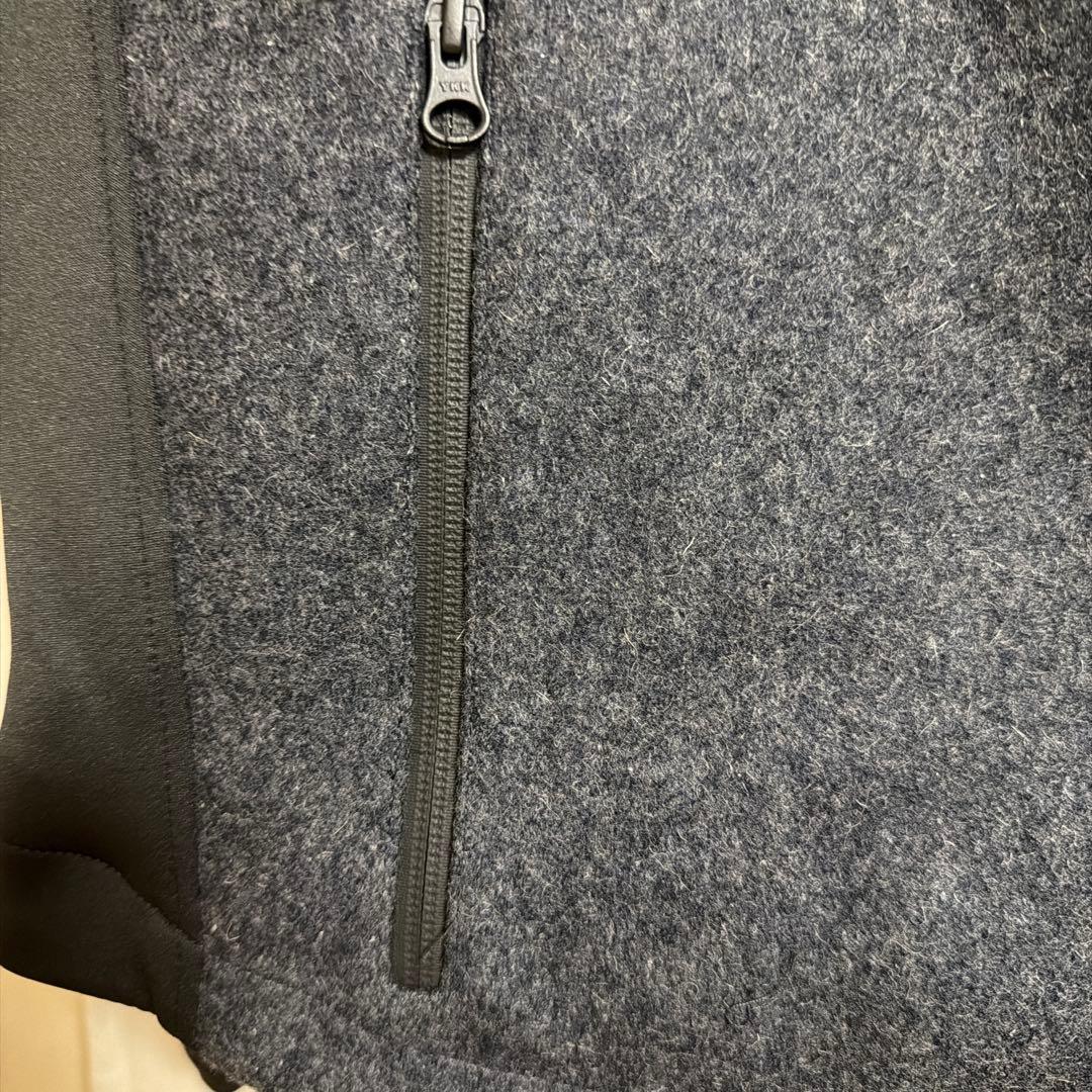 新品　今期新作　LEATHER SLEEVES MELTON JACKET L