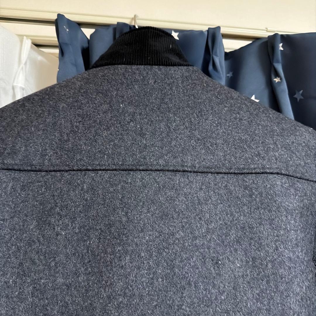 新品　今期新作　LEATHER SLEEVES MELTON JACKET L