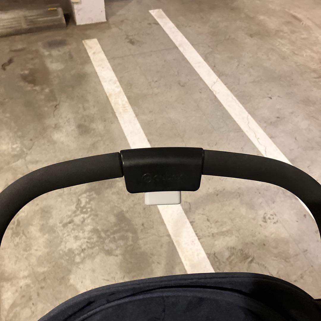 Cybex EASY S ネイビー ベビーカー 折りたたみ式　レインカバー付