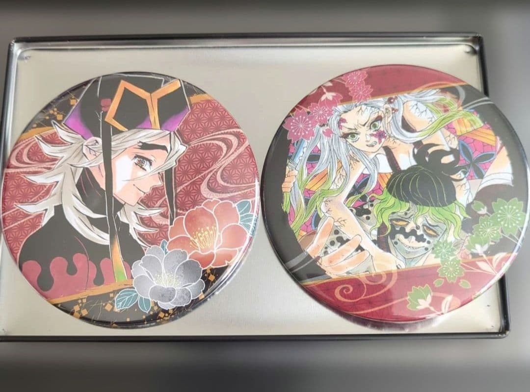 鬼滅の刃 童磨 堕姫 妓夫太郎 ジャンプショップフェア コレクション缶