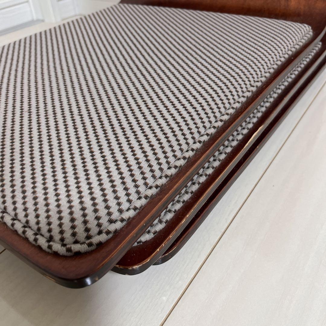 光製作所　座椅子4脚セット　曲がり木製　クッション付き 和風 座敷 旅館