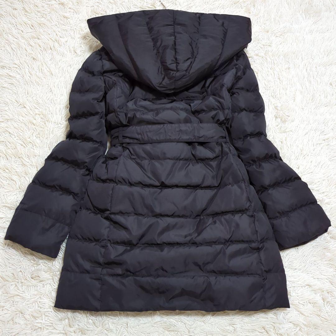 極美品 42 マックスマーラ URBAN ダウンコート リボンベルト Aライン