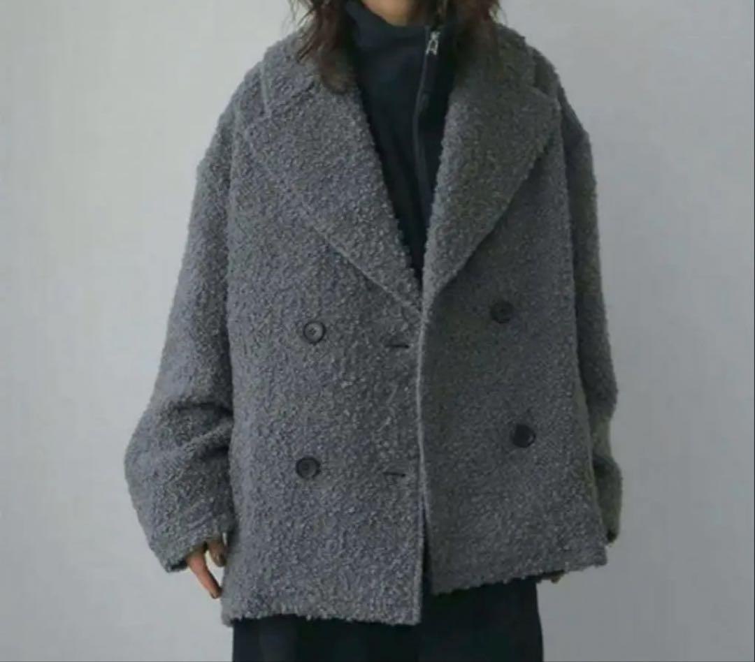 ETRÉ ビックカラーブークレ Pコート