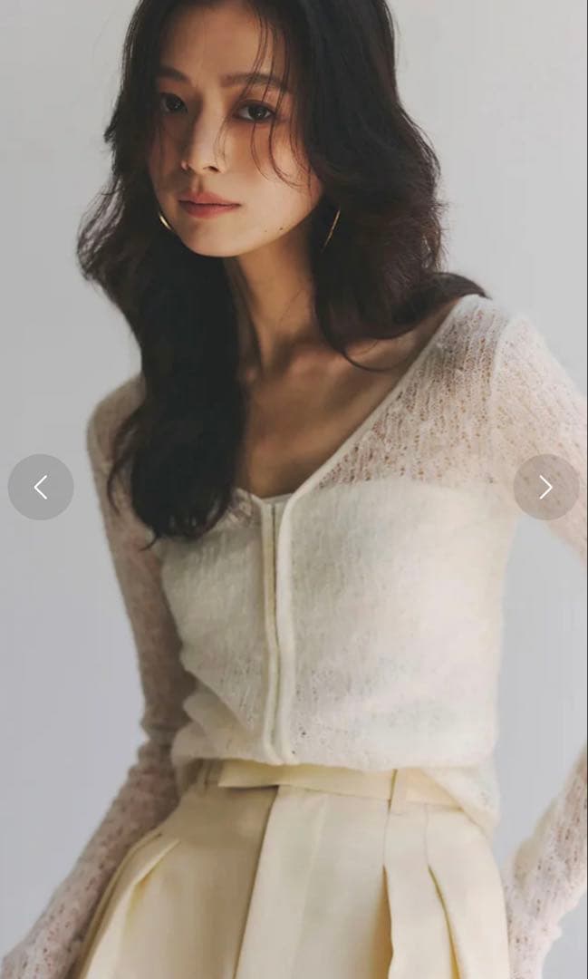 アニュアンス anuans ウールレースニットトップス - メルカリ