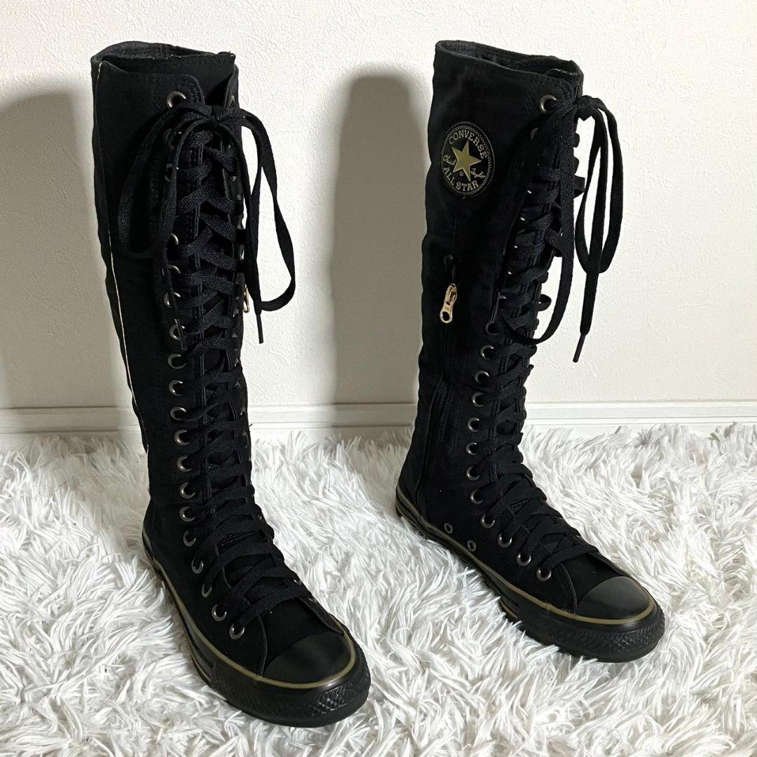 超希少 コンバース ロングブーツ ハイカットスニーカー サイドジップ