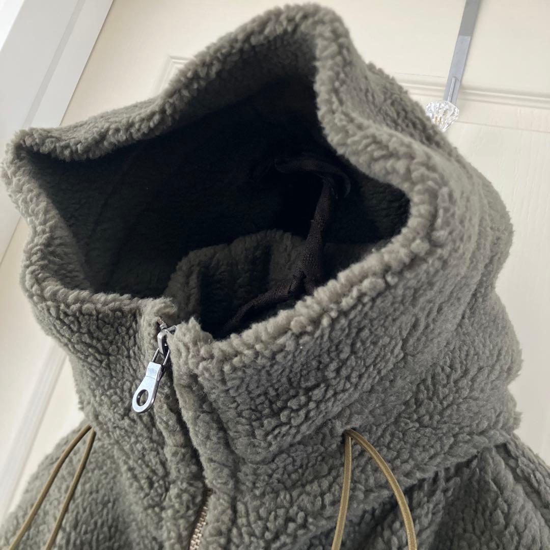 美品journalジャーナルスタンダード カーキボアフードモッズコートM