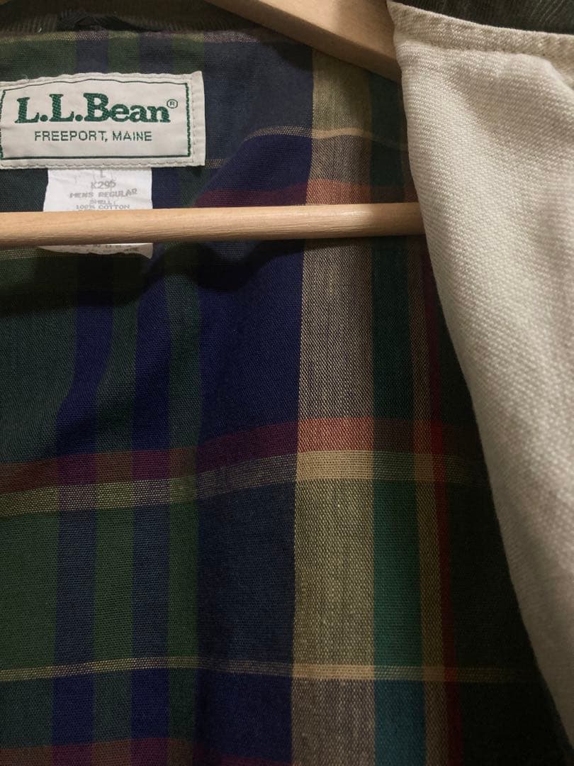 80s L.L.Bean カバーオール ベージュ ハンティングジャケットサイズL