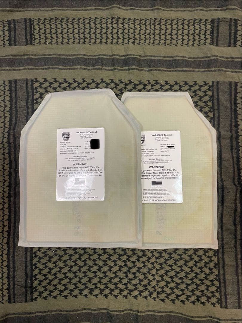 実物 VARANUS Tactical ソフトアーマー プレート米国製 M94 Varanus SWIFT Plate Carrier