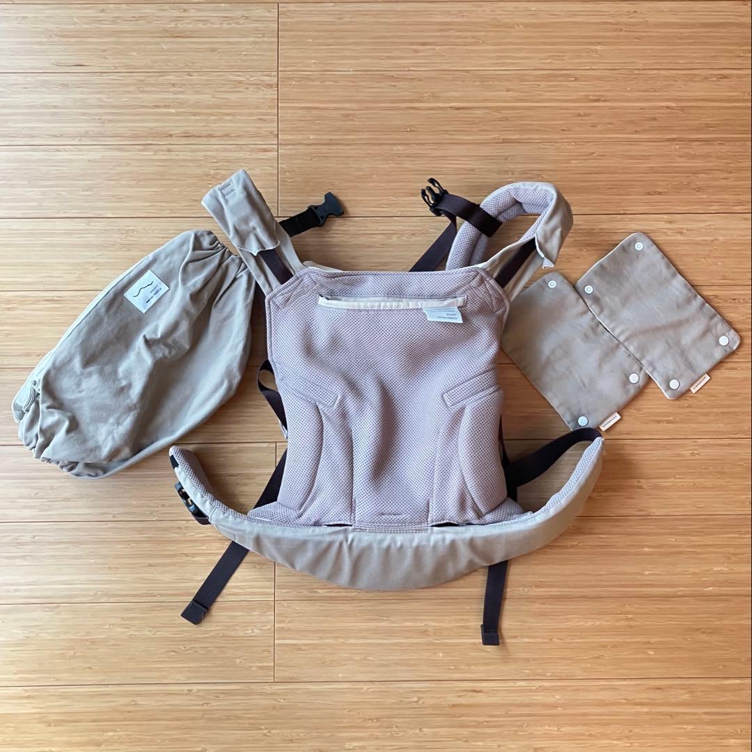 【9/28限定価格】sun&beach 抱っこ紐 人気モデル　ラテベージュ サンアンドビーチ(sun&beach)ラテベージュのヘッドサポートカバー